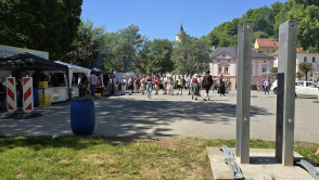 Maibaumhalter am Festplatz