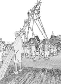 Maibaum schwarz-weiß-tr-kl
