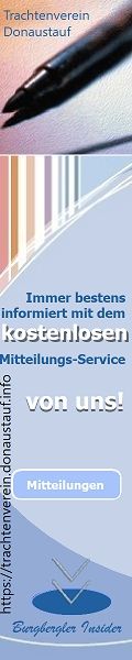Bannerwerbung Mitteilungen Trachtenverein Donaustauf